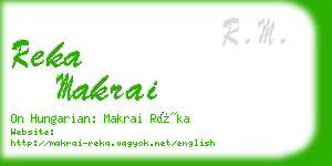 reka makrai business card